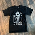 thumbnail image 2 of Bulletproof Mindset with Dia de Muerte Skull Mens Motivational T-Shirt Small Black, 2 of 4
