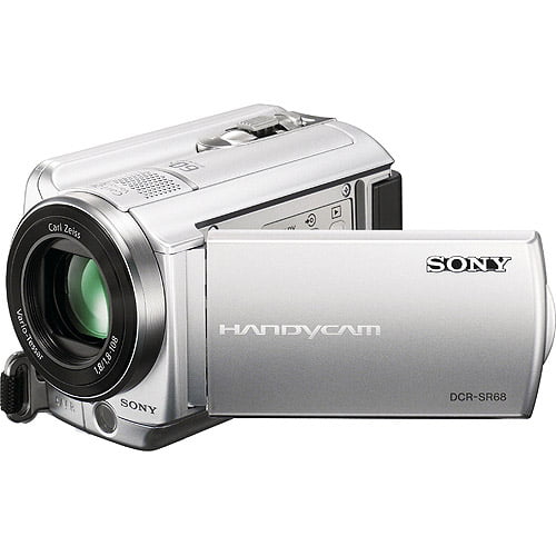 Sony Handycam DCR-SR68 - Camcorder - - KP - 60x optical zoom - Carl - HDD 80 GB - flash card - silver - Walmart.com