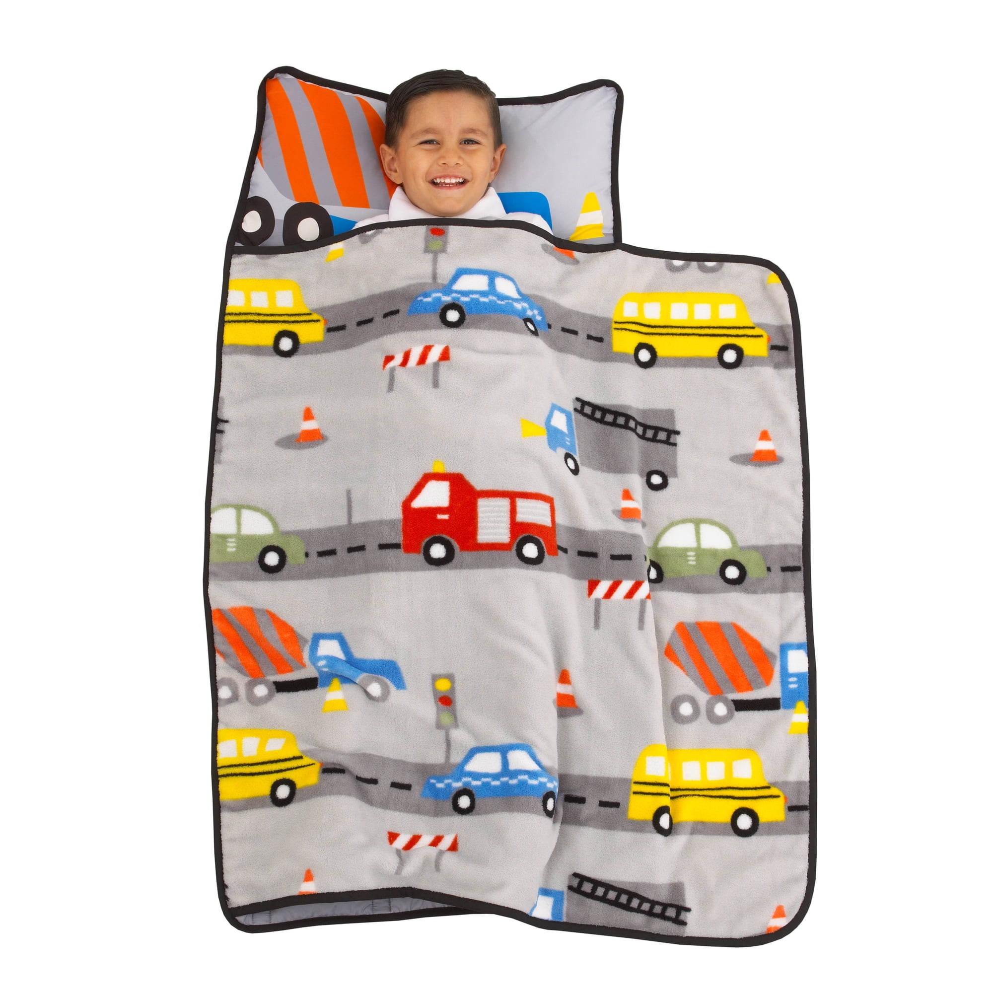 Everything Kids Multi-Colored Construction Preschool Toddler Nap Mat, Toddler Boy