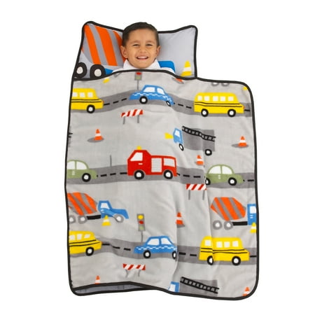 Everything Kids Multi-Colored Construction Preschool Toddler Nap Mat, Toddler Boy