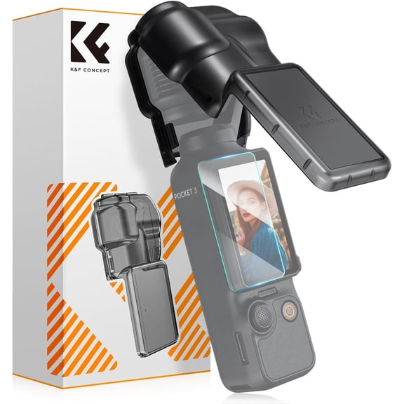 K&F CONCEPT Protective Cover Case for DJI Osmo Pocket 3, Gimbal Screen Protector Lens Guard, Plastic Case Pocket 3 Accessories