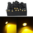 thumbnail image 3 of munirater 18MM Eagle Eye LED Bulb Lights Amber Yellow, 9W Super Bright Waterproof Car Motorcycle Daytime Running DRL Light Fog Backup Turn Signal Power Wheel Front Grill Bumper Light, 10-Pack, 3 of 5