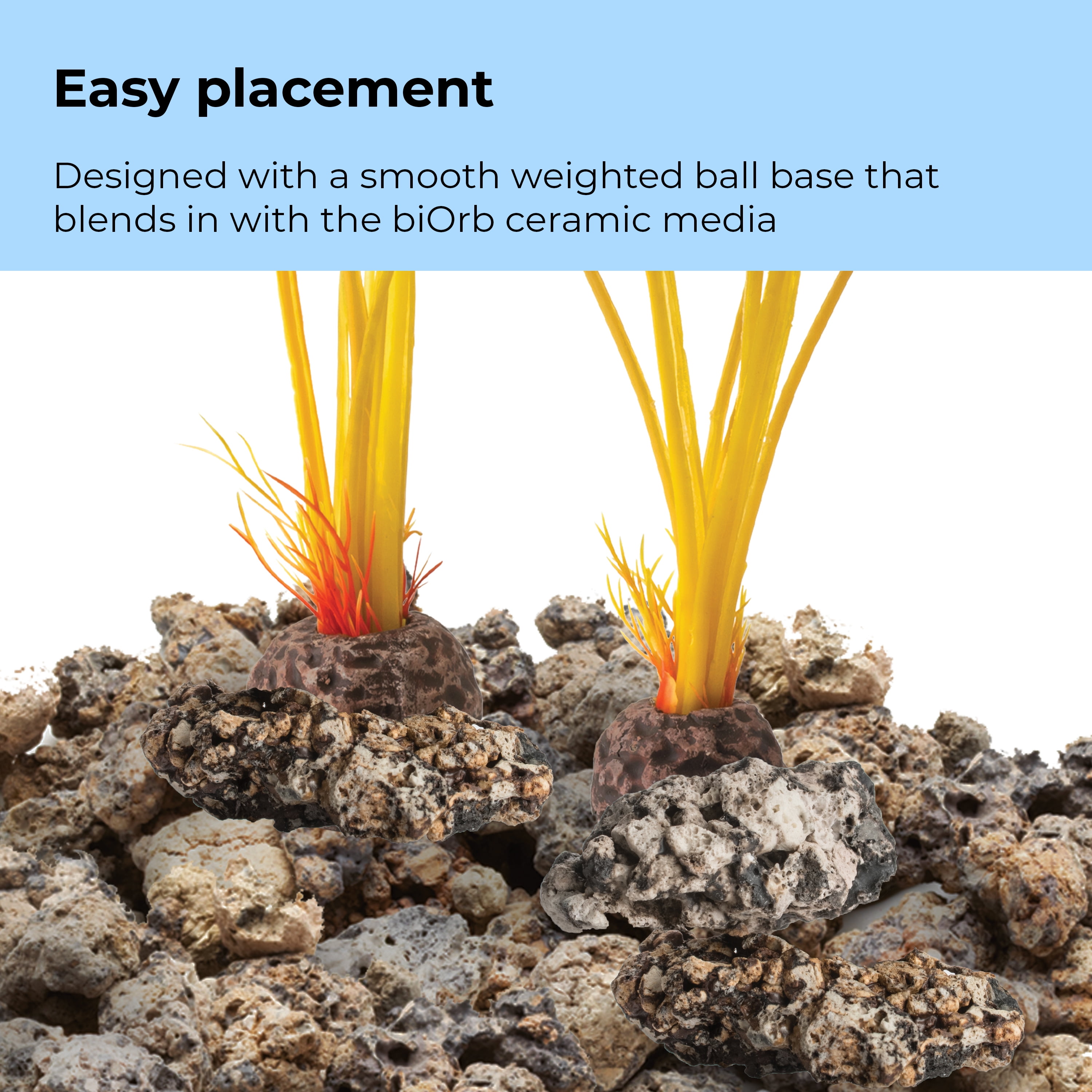 biOrb Large Green & Red Silk Plant Set - Aquarium Plant Decoration