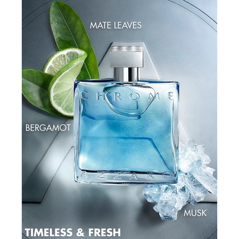 Azzaro Chrome 3 Piece Set For Men: 3.38 Oz Eau De Toilette Spray
