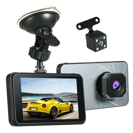Aumotop 1080P FHD Car DVR 4inch Dash Cam Car Driving Recorder Dual Lens Vehicle Camcorder Loop-cycle Recording G-sensor Motion Detection Parking Monitor