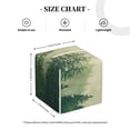 thumbnail image 4 of Lsque Fog Forest Printed Tissue Box Cover Holder, Facial Paper Organizer Dispenser,Square with Bottom Belt, PVC Leather Decorative Organizer, 4 of 8
