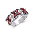 thumbnail image 3 of Garnet Marquise Flower Ring, 3 of 9