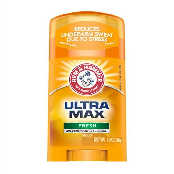 Arm & Hammer Ultra-Max Antiperspirant/Deodorant, Fresh Invisible Solid, Net Wt 3.0 Oz, 3-Pack (1.0 Oz/Stick)