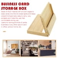 thumbnail image 2 of CIMAXIC Light Yellow Desktop Cards Box Thick Material Card Storage Organizer for Office, 2 of 6