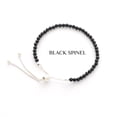 thumbnail image 5 of Natural Black Spinel Round Shape Bracelets in Sterling Silver for Women, August Birthstone Jewelry for Her Birthday, Wedding Anniversary, Christmas, Mothers Day, 5 of 7