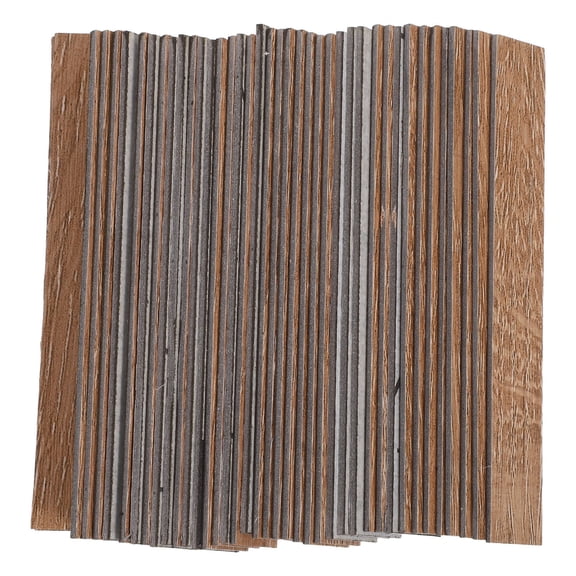 Minkissy 40pcs Self Adhesive Miniature Wood Panels for Dollhouse Furniture Decor and Craft Supplies