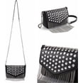 thumbnail image 2 of Women Crossbody Handbag Purse Small Rivets Studded Tassel Shoulder Bag Clutch Gothic Punk Rock Party Funky Bag (Rectangle Black), 2 of 6