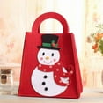 thumbnail image 4 of Horivan Christmas Decoration Gift Bag with Snowman Design, Non-Woven Reusable Party Favor Bags for Holiday Candy, Apples, Gifts, Stocking Stuffers, 30x20x5cm, 4 of 6