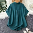 thumbnail image 4 of XuJwPNcy Button Down Shirts for Women Short Sleeve Lapel Tops Comfy Chino T Shirts Basic Tunic Summer Tees with Pocket, 4 of 6