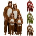 thumbnail image 7 of HUAXUN-Mom 's style-Christmas Family Matching Pajamas Set for Family Matching Dad Mom And Kids Festive Lined Warm Pjs Sets Cozy Santa Reindeer Holiday Sleepwear Outfits(Red3,Red), 7 of 7