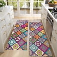 thumbnail image 4 of Kitchen Rugs Sets Of 2,Multicolor Ethnic Mandala Pattern Anti Fatigue Kitchen Mat Rugs Non Slip Washable,Decorative Kitchen Floor Mats for Kitchen,Sink,Laundry,17"X47", 4 of 5