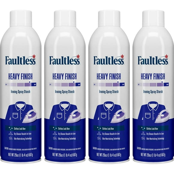 Faultless Heavy Finish Ironing Spray Starch (4 Pack)