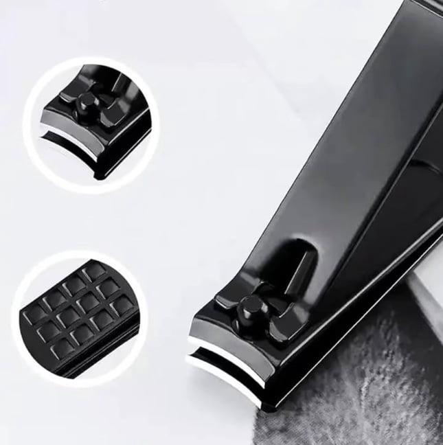 Black Nail Clipper 18 Set Stainless Steel Manicure Nail Scissors Pedicure Kit Nippers Trimmer Care Tool with Travel Case Kit