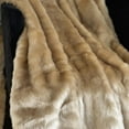thumbnail image 3 of Plutus Brands Plutus Brown Gold Rabbit Faux Fur Luxury Throw Blanket, Throw 60W x 84L, 3 of 3
