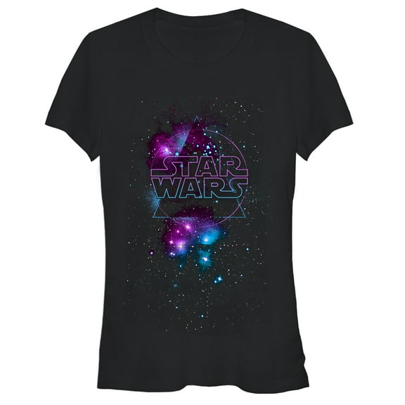 Junior's Star Wars Galactic Logo Graphic Tee Black Medium
