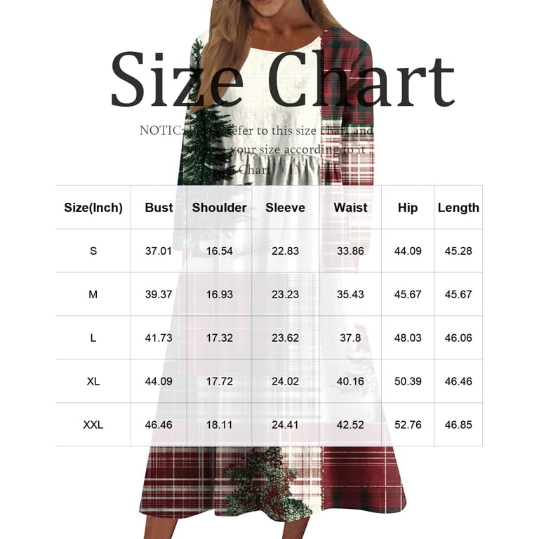 Women's Holiday Print A-Line Dress – Christmas Theme, 3/4 Sleeves, With Pockets!