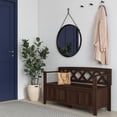 thumbnail image 2 of Pemberley Row Solid Wood Natural Aged Brown Entryway Storage Bench Rectangular 48" Unassembled, 2 of 9