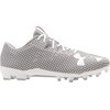 Under Armour Men's Nitro Low MC Football Shoe, White/Metallic Silver, 10.5 D(M) US