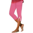 thumbnail image 2 of Women's Casual Pants Leggings For Women 2025 High Waisted Cutout Yoga Lightweight Cozy Cropped Pants Solid Soft Pajams Pants,Pink Women's Casual Pants M, 2 of 5