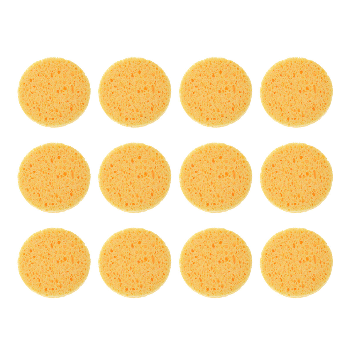 NUOLUX 12pcs Natural Cellulose Facial Sponge Cleaning Face Scrub Puff