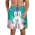 thumbnail image 1 of Fotbe Happy easter Trajes de Baño Estampados para Hombre, Shorts de Verano de Secado Rápido, Ropa de Playa, Bañadores-Medium, 1 of 6