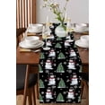 thumbnail image 2 of Table Runners 108 Inches Long Dress Scarves, Black Christmas Snowman Farmhouse Coffee/Dining/Kitchen Table Runner for Living Room, Winter Snowflakes Xmas Tree Forest 13x108 Inch, 2 of 7