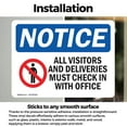 thumbnail image 3 of (2 Pack) Visitors OSHA Notice Sign 14 Inch X 10 Inch Vinyl Label Decal Sticker Weather Resistant, UV Protected for Workplace, Business, and Construction Site, Made in the USA, 3 of 7