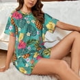 thumbnail image 6 of Womens Pajama Sets With Pocket, Hawaiian Style Pineapple Lounge Sets Short Sleeve Sleepwear PJ Sets for Women, 6 of 6