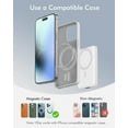 thumbnail image 5 of Podoru Wireless Portable Charger, 10000mAh Magnetic Power Bank LED Display 22.5W PD Fast Charging Battery Pack for iPhone 16/15/14/13/12/Mini/Pro/Pro Max-White, 5 of 8