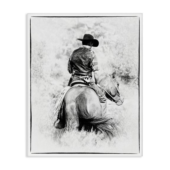 Stupell Industries Eclectic Cowboy & Horse in Nature Canvas Art, 24 x 30, by Jerry Cowart