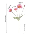 thumbnail image 6 of Artificial Poppy Flowers, Faux Poppy Stems with Leaves, Fake Poppies for Home Wedding Bouquet, Vase Decor, 6 of 6