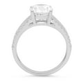 thumbnail image 2 of 3.28 ct Oval Cut Real Genuine Natural Diamond VS1-VS2 G-H 14K White Gold Promise Wedding Statement Engagement Designer Ring W/ Crystal side stones size 10, 2 of 7