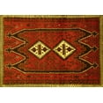 thumbnail image 1 of Ahgly Company Indoor Rectangle Persian Yellow Traditional Area Rugs, 6' x 9', 1 of 4
