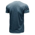 thumbnail image 3 of Bowake Summer Tops for Men Round Neck Short Sleeve Basic Shirts Casual Solid Color Sports Workout Blouse Tees, 3 of 5
