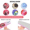 thumbnail image 3 of Plaque de Sable en Acier Doré Lime à Ongles 6 Pcs, Motifs Fins Multiples, Lavable et Réutilisable, Outils de Manucure Professionnels pour Usage Domestique et Salon, Forme Semi-Circulaire, Double Face, 3 of 5
