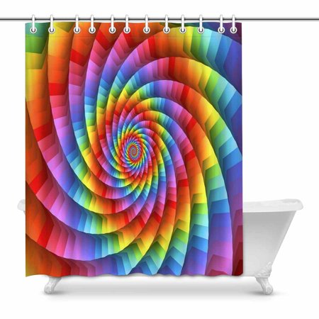 Pop Psychedelic Pastel Rainbow Spiral Country House Image Art