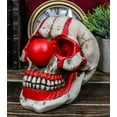 thumbnail image 7 of Halloween Creepy Red Nose IT Jester Clown Harlequin Joker Skull Figurine 5"H, 7 of 7