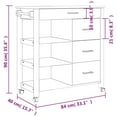 thumbnail image 2 of vidaXL Kitchen Trolley MONZA 33.1"x15.7"x35.4" Solid Wood Pine, 2 of 8