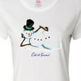 thumbnail image 4 of Inktastic Let It Snow Sassy Snowman in Top Hat Women's T-Shirt, 4 of 5