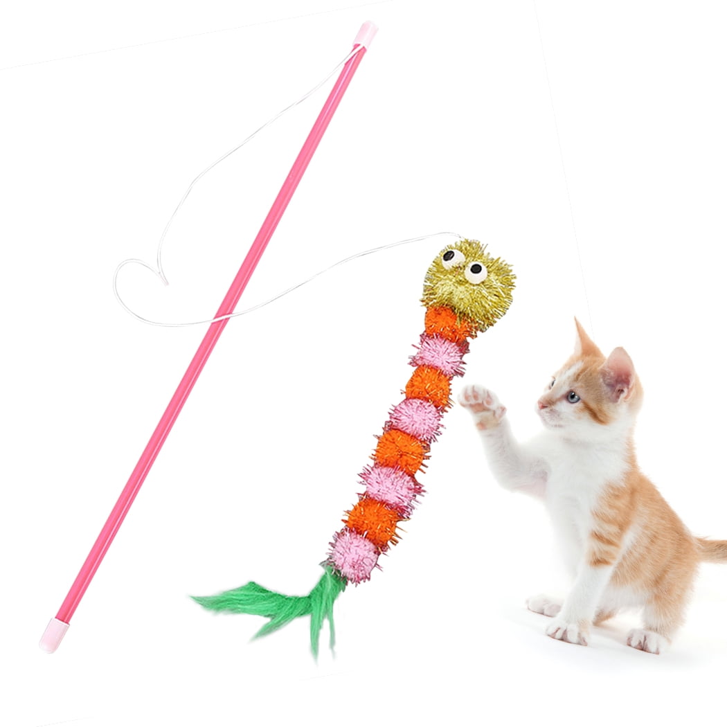 Jouets pour Chats Chenille Pailletée Jouet Interactif Taquin pour Chatons