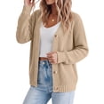 thumbnail image 4 of Fantaslook Knit Cardigan for Women Long Sleeve Open Front Sweaters Button Down Tops Casual Trendy Fall Outfits, 4 of 10