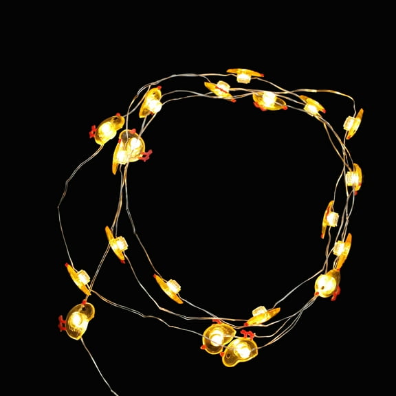 Creative Little Yellow Chicken String Lamp for Decor with Warm Lighting Effect Multi Color Plastic