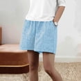thumbnail image 5 of Kvture Women's Casual Wide Leg Shorts with Pockets Vintage Elastic Waist Striped Pattern Short Pants for Women XL, 5 of 6