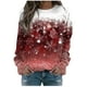 thumbnail image 2 of Pntutb moda mujer estampado cuello redondo pulóver tops manga larga cómoda blusa sudadera Pntutb Pntutb-2404, 2 of 6