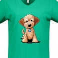thumbnail image 4 of Inktastic KiniArt Mini Goldendoodle Women's V-Neck T-Shirt, 4 of 5